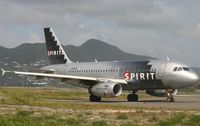 N524NK @ TNCM - taxing runway 10