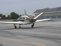 N5883J @ SZP - 1965 Beech S35 BONANZA, Continental IO-520-B 285 Hp, taxi to Rwy 22 - by Doug Robertson