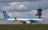 D-AXLD @ EDDP - Look at this motley coloured holiday shuttle to Fuerteventura - by Holger Zengler