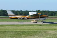 N1377M @ MRT - Arriving at the Marysville, Ohio fly-in breakfast.