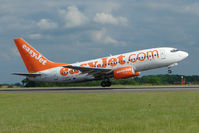 G-EZJB @ EGGW - Easyjet B737  lifts off from  Luton - by Terry Fletcher