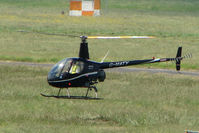 G-MATY @ EGBJ - Robinson R22  at Gloucestershire Airport - by Terry Fletcher