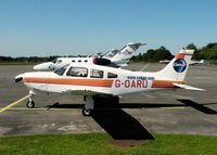 G-OARU @ EGLK - VISITING CABAIR PA-28 ON THE TERMINAL APRON - by BIKE PILOT