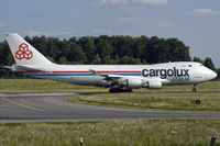 LX-KCV @ ELLX - Cargolux Italia B747-4R7F lining up RW24 - by FBE