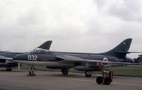 XE668 @ MHZ - One of the FRADU Hunter GA.11s of the Blue Herons display team at the 1980 Mildenhall Air Fete. - by Peter Nicholson