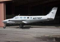 N2745F @ KSAT - First picture of this 340A about to be pushed back into the hangar. - by Philippe Bleus