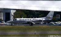 N557PG @ HEF - Slowing her down on the rollout