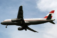 OE-LBP - Austrian Airlines Airbus A320-214 Retrojet during a flightshow at Fischamend.