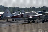 N4340Q @ HEF - Classic twin, looking resplendent in white and red