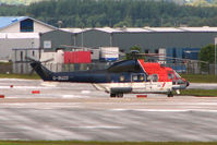 G-BUZD @ EGPD - AS 332L at Perth Airport in Scotland