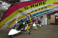 G-MWRE @ EGPT - Gemini Flash leads a row of Microlights at Perth - by Terry Fletcher