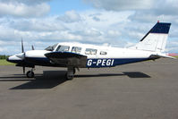 G-PEGI @ EGPT - Piper PA-34-200T at Perth Airport in Scotland - by Terry Fletcher