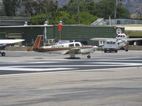 N6707N @ SZP - 1968 Mooney M20C RANGER, Lycoming O&VO-360 180 Hp, runup for Rwy 22 - by Doug Robertson