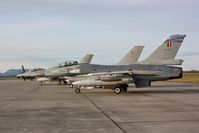 FA-128 @ ENOL - Waiting for take off together with the F-16AM FA104 and a RDAF F-16AM E007 the FA128 is loaded with 2 live MK82 during FWIT 2009 from MAS Orland - by Arno71