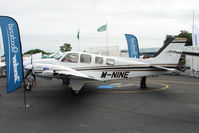 M-NINE @ EGTB - Beech Baron exhibited at 2009 AeroExpo at Wycombe Air Park - by Terry Fletcher