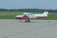 N9348S @ EDJ - On the ramp at Bellefontaine, Ohio following a failed engine emergency landing - didn't quite make the runway. - by Bob Simmermon