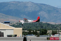 N295LA @ KRNO - Apparently executing an extended approach, this aircraft touched down on RNO's runway 16R at the 6000 foot marker. - by Gary Schenauer
