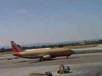 N336SW @ LAX - Passing on the right of Virgin American N636VA - by Helicopterfriend