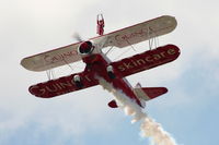 N5057V @ EGWC - Team Guinot Boeing Stearman displaying at the Cosford Air Show - by Chris Hall