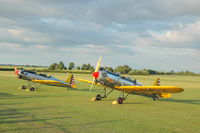 G-BYPY @ EGTH - O01 and 854 at Shuttleworth Collection Evening Air Display, June 2009.