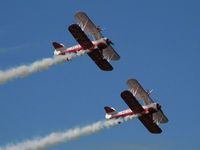 N707TJ - In formation with N74189. Wing walking demonstration.