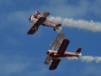 N707TJ - In formation with N74189. Wing walking demonstration.