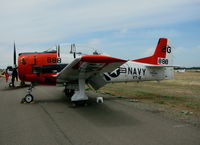 N28FL @ MYV - 1955 North American T-28B, c/n: 138292 painted as VT-2 2G-888 red/white cs @ Golden West EAA Fly-in - by Steve Nation