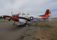 N28FL @ MYV - 1955 North American T-28B, c/n: 138292 painted as VT-2 2G-888 red/white cs @ Golden West EAA Fly-in - by Steve Nation