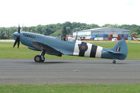 G-MKXI @ EGSX - Spitfire at North Weald on 2009 Air Britain Fly-in Day 1 - by Terry Fletcher