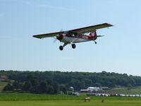 N21AW @ 2D7 - Landing on 28 at the Beach City, Ohio Father's Day fly-in.