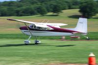 N180DR @ 2D7 - Landing on 28 at the Beach City, Ohio Father's Day fly-in.