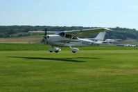 N660JW @ 2D7 - Landing on 28 at the Beach City, Ohio Father's Day fly-in.