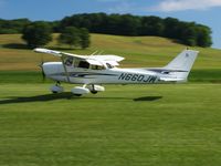 N660JW @ 2D7 - Landing on 28 at the Beach City, Ohio Father's Day fly-in.