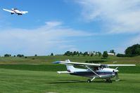 N739BX @ 2D7 - Father's Day fly-in at Beach City, Ohio. N132BN departing in the background.