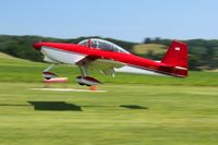N827C @ 2D7 - Landing on 28 at the Beach City, Ohio Father's Day fly-in. - by Bob Simmermon