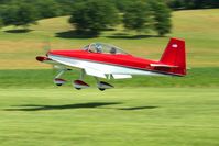 N827C @ 2D7 - Landing on 28 at the Beach City, Ohio Father's Day fly-in. - by Bob Simmermon