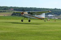 N2986K @ 2D7 - Landing on 28 at the Beach City, Ohio Father's Day fly-in. - by Bob Simmermon