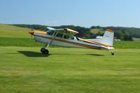 N2986K @ 2D7 - Landing on 28 at the Beach City, Ohio Father's Day fly-in. - by Bob Simmermon