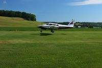 N7954Y @ 2D7 - Landing on 28 at the Beach City, Ohio Father's Day fly-in.