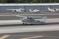 N694F @ SMO - Departing RWY 21 - by Mel II