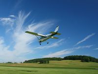 N8464T @ 2D7 - Landing on 28 at the Beach City, Ohio Father's Day fly-in. - by Bob Simmermon