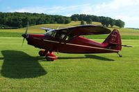 N9437K @ 2D7 - Landing on 28 at the Beach City, Ohio Father's Day fly-in. - by Bob Simmermon
