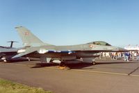 E-597 @ EGDM - F-16A Falcon of Esk 730 Royal Danish Air Force at the 1992 Air Tournament Intnl at Boscombe Down. - by Peter Nicholson
