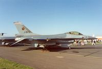 J-873 @ EGDM - F-16A Falcon of 312 Squadron Royal Netherlands Air Force at the 1992 Air Tattoo Intnl at Boscombe Down. - by Peter Nicholson