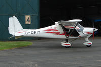 G-CFIY @ EGBO - Ikarus C42 at Wolverhampton Business Airport - by Terry Fletcher