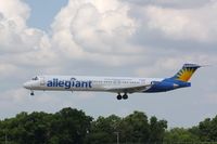 N414NV @ KRFD - MD-88 - by Mark Pasqualino