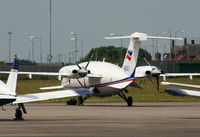 F-HBAI @ EGGP - Piaggio P-180 operated by Brittany Ferries - by Chris Hall