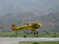 N131J @ SZP - 1962 Bucker Jungmann C.A.S.A. 1.131, Hirth HM.504A 105 Hp inverted 4 cylinder air-cooled engine, takeoff climb Rwy 22 - by Doug Robertson
