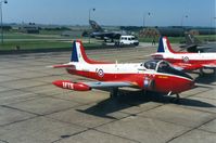 XM466 @ EGDM - Jet Provost T.3A, callsign Blade, of 1 Flying Training School at the 1992 Air Tattoo Intnl at Boscombe Down. - by Peter Nicholson