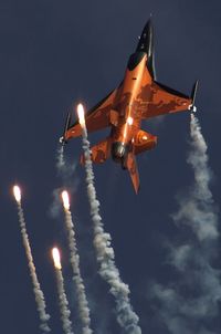 J-015 @ LOXZ - AIRPOWER 09Royal Netherlands Air Force solo display team  F-16AM - by Delta Kilo